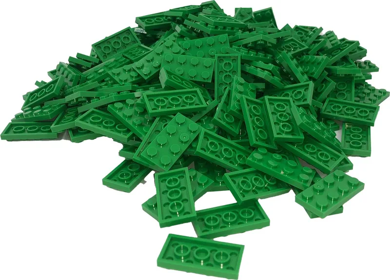 100 Bouwstenen 2x4 plate | Compatibel met Lego Classic | Keuze uit vele kleuren | SmallBricks by SmallBricks in Groen – product photo