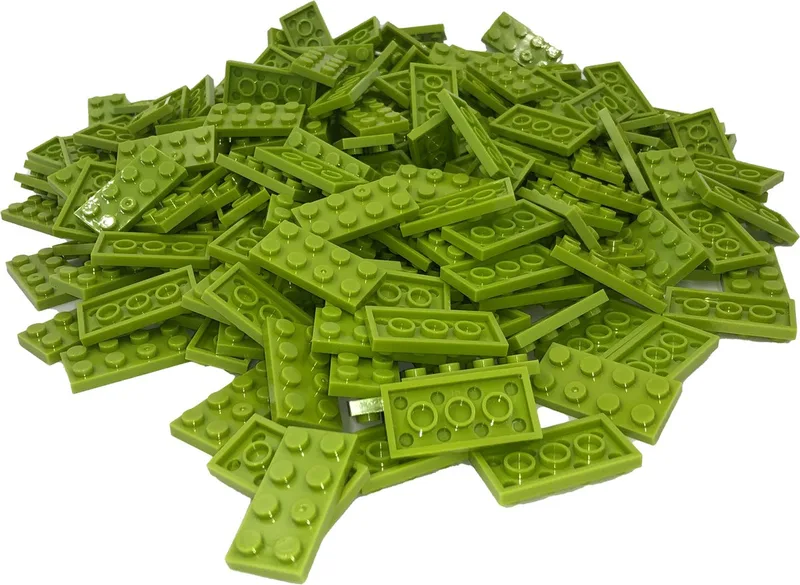 100 Bouwstenen 2x4 plate | Compatibel met Lego Classic | Keuze uit vele kleuren | SmallBricks by SmallBricks in Lime – product photo