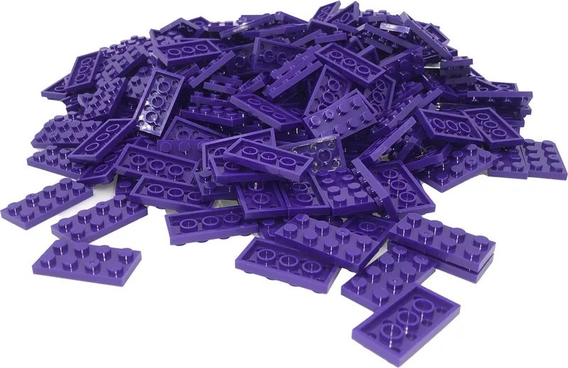 100 Bouwstenen 2x4 plate | Compatibel met Lego Classic | Keuze uit vele kleuren | SmallBricks de SmallBricks en Paars – photo du produit