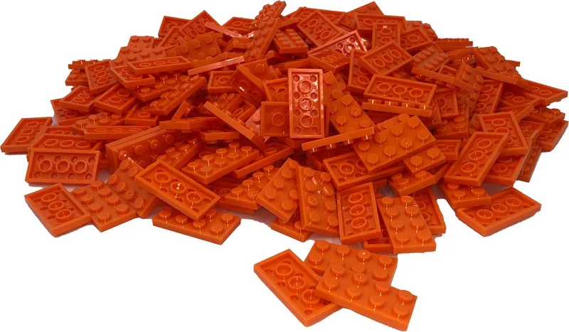 100 Bouwstenen 2x4 plate | Compatibel met Lego Classic | Keuze uit vele kleuren | SmallBricks de SmallBricks en Oranje – photo du produit