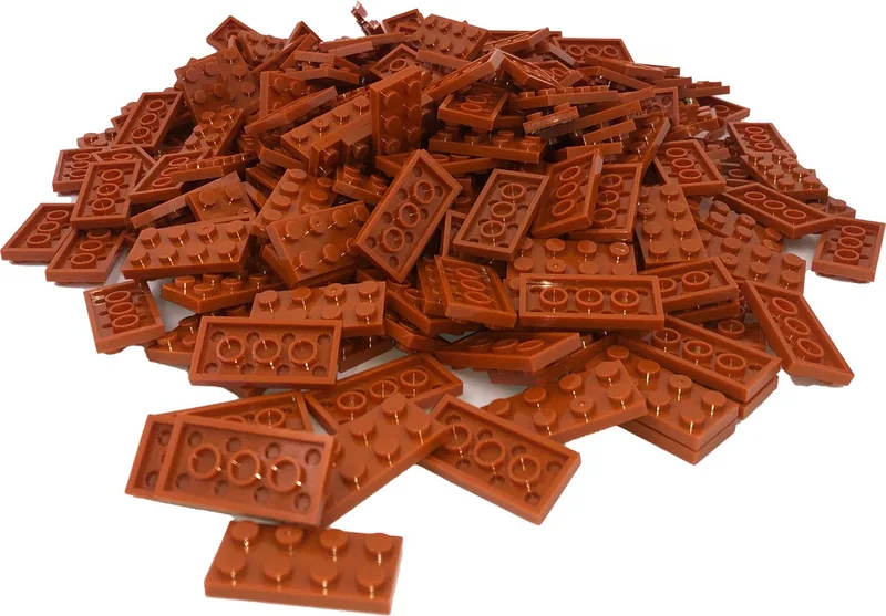 100 Bouwstenen 2x4 plate | Compatibel met Lego Classic | Keuze uit vele kleuren | SmallBricks by SmallBricks in Koffie – product photo