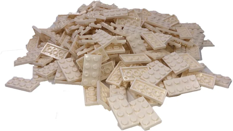 100 Bouwstenen 2x4 plate | Compatibel met Lego Classic | Keuze uit vele kleuren | SmallBricks de SmallBricks en Wit – photo du produit