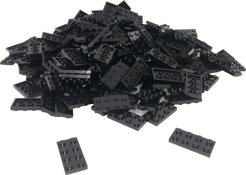 100 Bouwstenen 2x4 plate | Compatibel met Lego Classic | Keuze uit vele kleuren | SmallBricks de SmallBricks en Zwart – photo du produit
