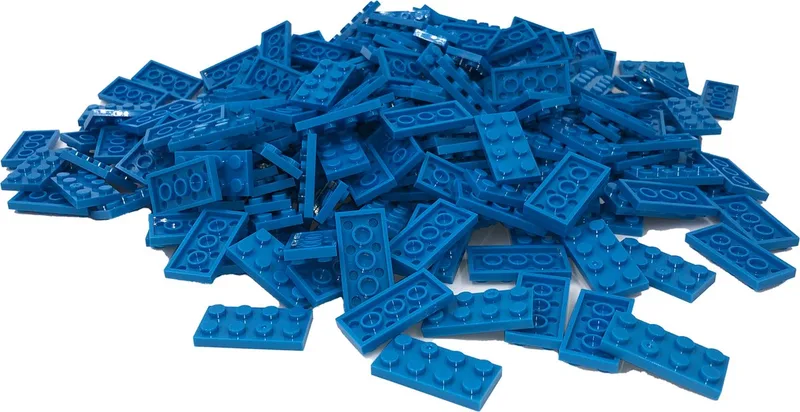 100 Bouwstenen 2x4 plate | Compatibel met Lego Classic | Keuze uit vele kleuren | SmallBricks de SmallBricks en Hemelsblauw – photo du produit