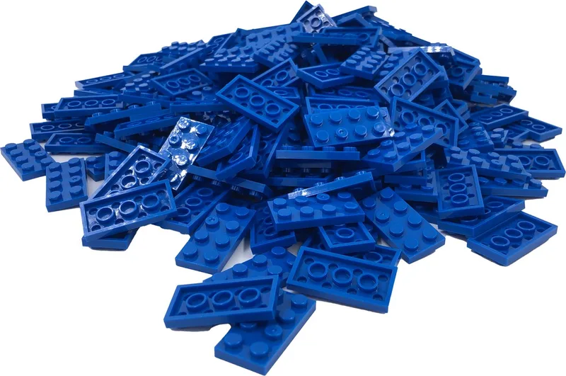 100 Bouwstenen 2x4 plate | Compatibel met Lego Classic | Keuze uit vele kleuren | SmallBricks by SmallBricks in Blauw – product photo