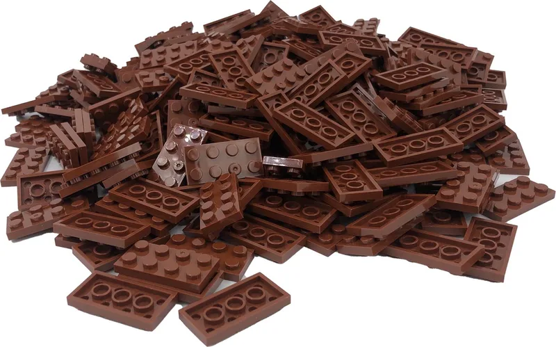 100 Bouwstenen 2x4 plate | Compatibel met Lego Classic | Keuze uit vele kleuren | SmallBricks von SmallBricks in Bruin – Produktfoto
