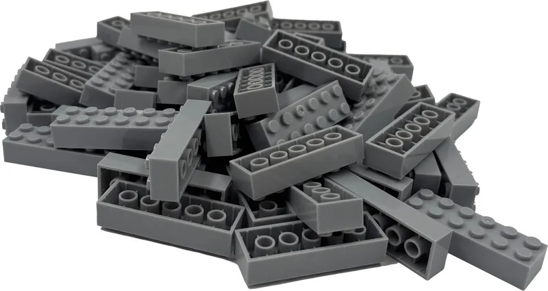100 Bouwstenen 2x6 | Compatibel met Lego Classic | Keuze uit vele kleuren | SmallBricks von SmallBricks in Lichtgrijs – Produktfoto