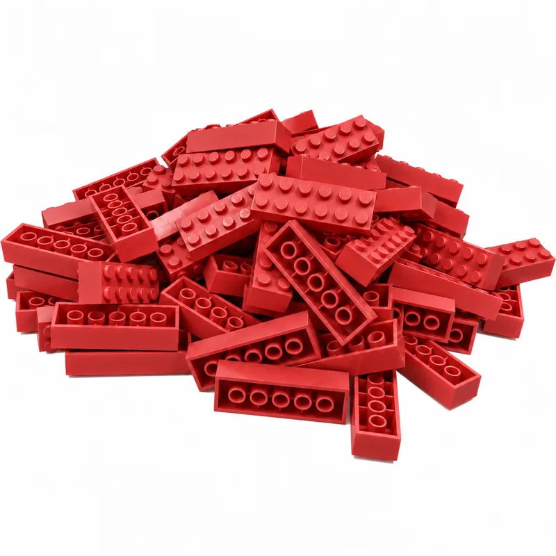 100 Bouwstenen 2x6 | Compatibel met Lego Classic | Keuze uit vele kleuren | SmallBricks von SmallBricks in Rood – Produktfoto