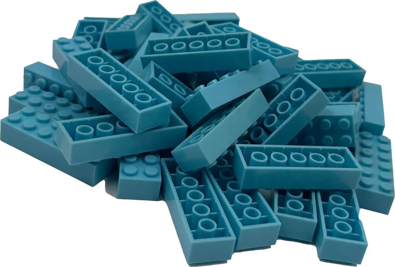100 Bouwstenen 2x6 | Compatibel met Lego Classic | Keuze uit vele kleuren | SmallBricks de SmallBricks en Lichtblauw – photo du produit