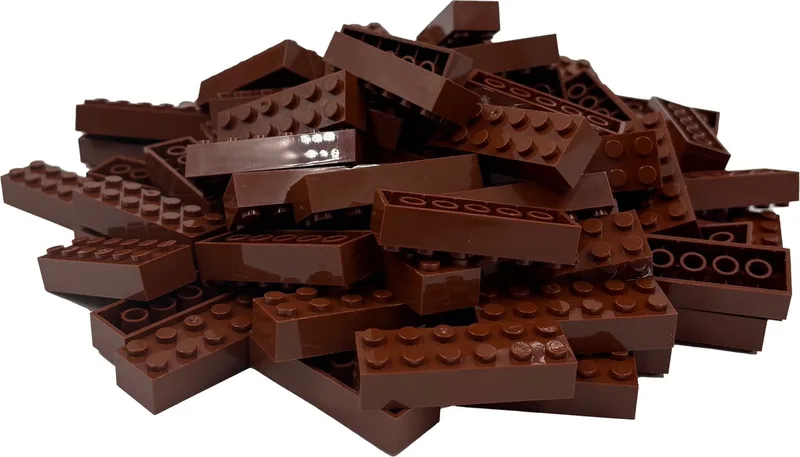 100 Bouwstenen 2x6 | Compatibel met Lego Classic | Keuze uit vele kleuren | SmallBricks de SmallBricks en Bruin – photo du produit