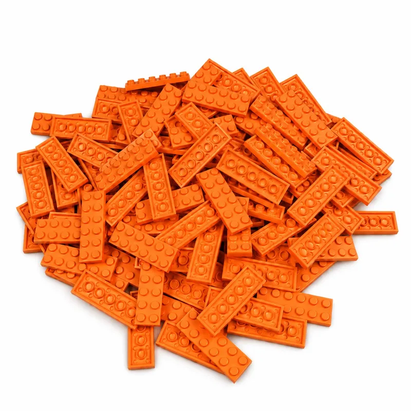 100 Bouwstenen 2x6 plate | Compatibel met Lego Classic | Keuze uit vele kleuren | SmallBricks von SmallBricks in Oranje – Produktfoto
