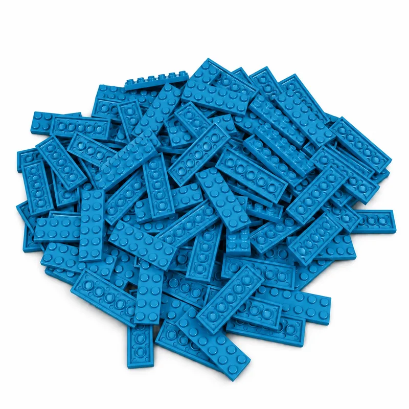 100 Bouwstenen 2x6 plate | Compatibel met Lego Classic | Keuze uit vele kleuren | SmallBricks by SmallBricks in Hemelsblauw – product photo