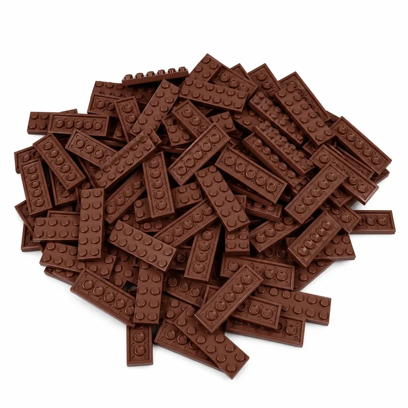 100 Bouwstenen 2x6 plate | Compatibel met Lego Classic | Keuze uit vele kleuren | SmallBricks van SmallBricks in Bruin – productfoto