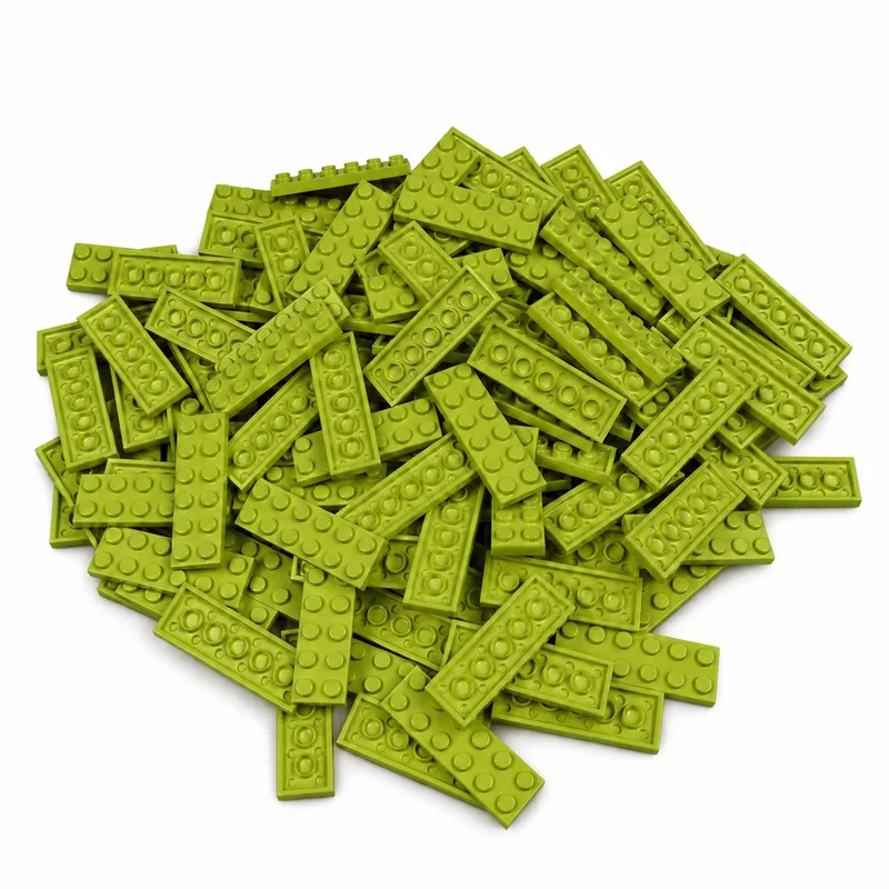 100 Bouwstenen 2x6 plate | Compatibel met Lego Classic | Keuze uit vele kleuren | SmallBricks von SmallBricks in Lime – Produktfoto