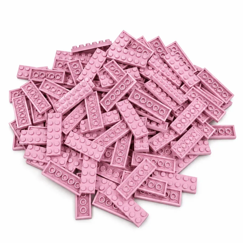 100 Bouwstenen 2x6 plate | Compatibel met Lego Classic | Keuze uit vele kleuren | SmallBricks by SmallBricks in Roze – product photo