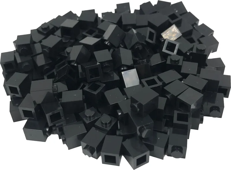 200 Bouwstenen 1x1 | Compatibel met Lego Classic | Keuze uit vele kleuren | SmallBricks de SmallBricks en Zwart – photo du produit