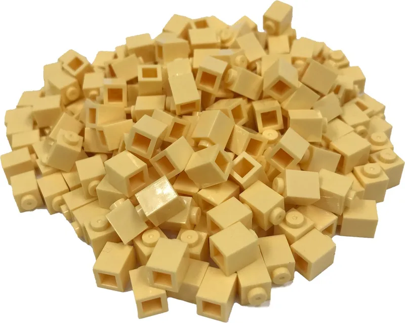 200 Bouwstenen 1x1 | Compatibel met Lego Classic | Keuze uit vele kleuren | SmallBricks by SmallBricks in Lichtgeel – product photo
