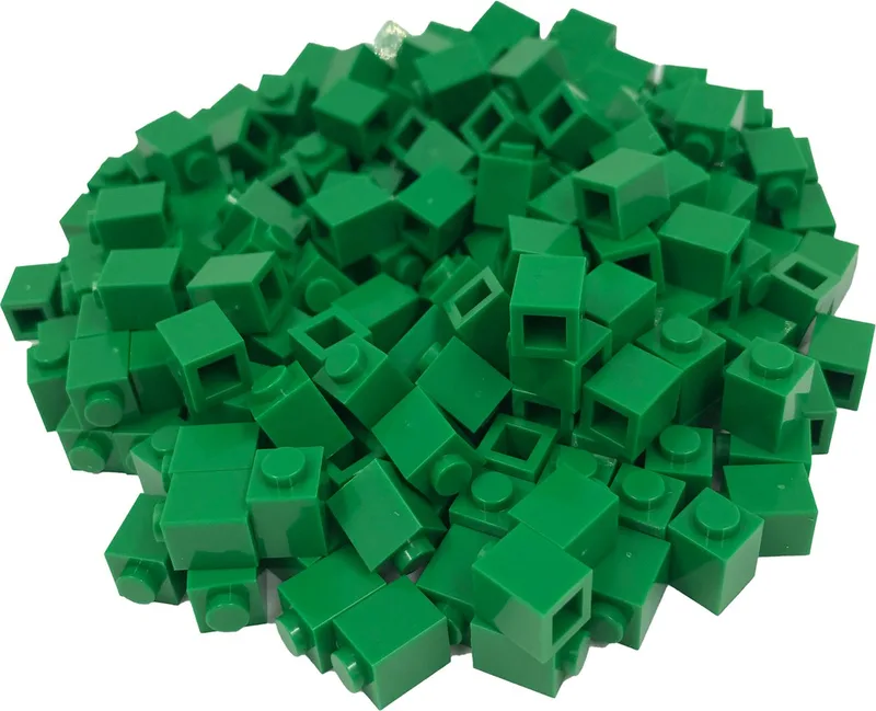 200 Bouwstenen 1x1 | Compatibel met Lego Classic | Keuze uit vele kleuren | SmallBricks von SmallBricks in Groen – Produktfoto