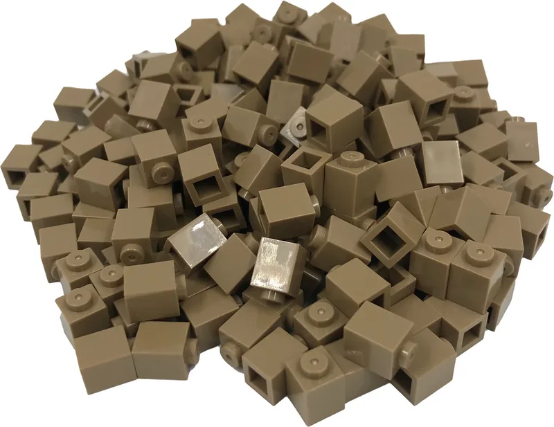 200 Bouwstenen 1x1 | Compatibel met Lego Classic | Keuze uit vele kleuren | SmallBricks de SmallBricks en Donkertan – photo du produit