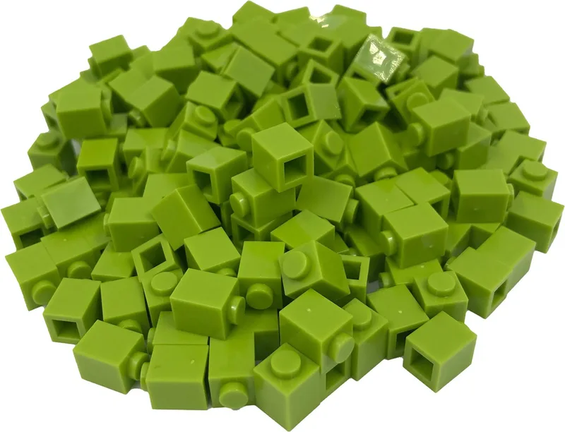 200 Bouwstenen 1x1 | Compatibel met Lego Classic | Keuze uit vele kleuren | SmallBricks by SmallBricks in Lime – product photo