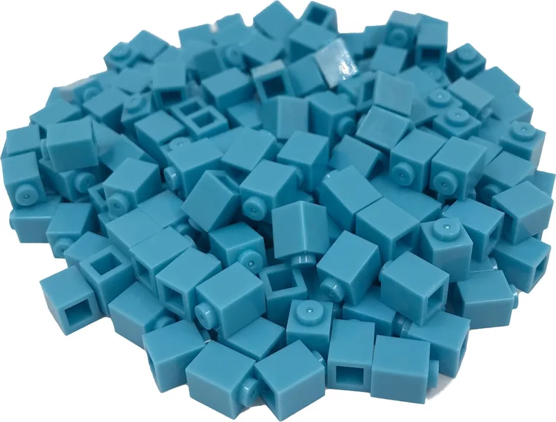200 Bouwstenen 1x1 | Compatibel met Lego Classic | Keuze uit vele kleuren | SmallBricks von SmallBricks in Lichtblauw – Produktfoto