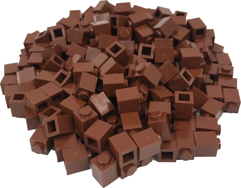 200 Bouwstenen 1x1 | Compatibel met Lego Classic | Keuze uit vele kleuren | SmallBricks von SmallBricks in Bruin – Produktfoto