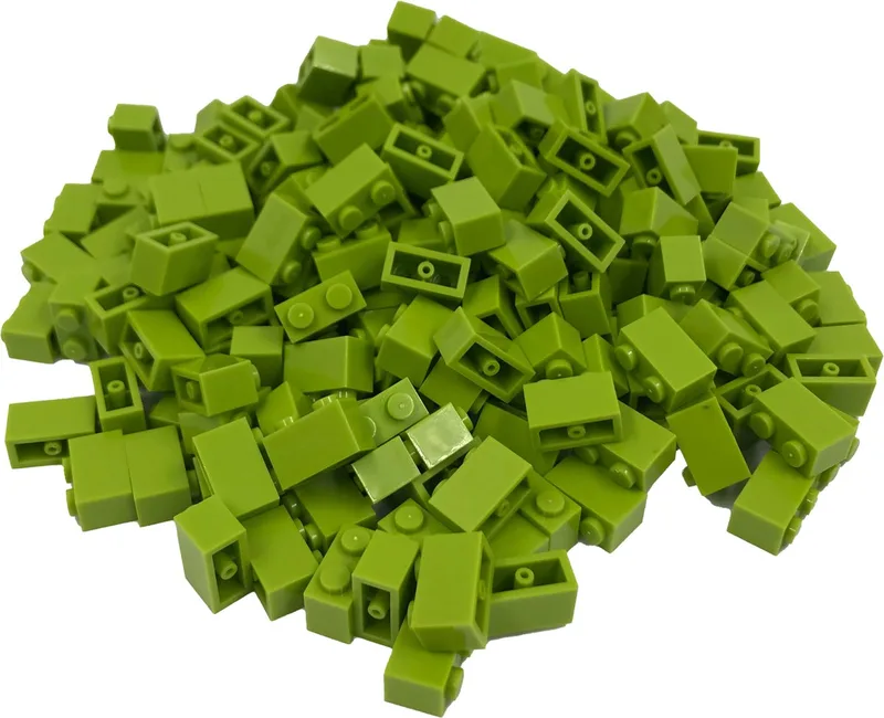200 Bouwstenen 1x2 | Compatibel met Lego Classic | Keuze uit vele kleuren | SmallBricks von SmallBricks in Lime – Produktfoto