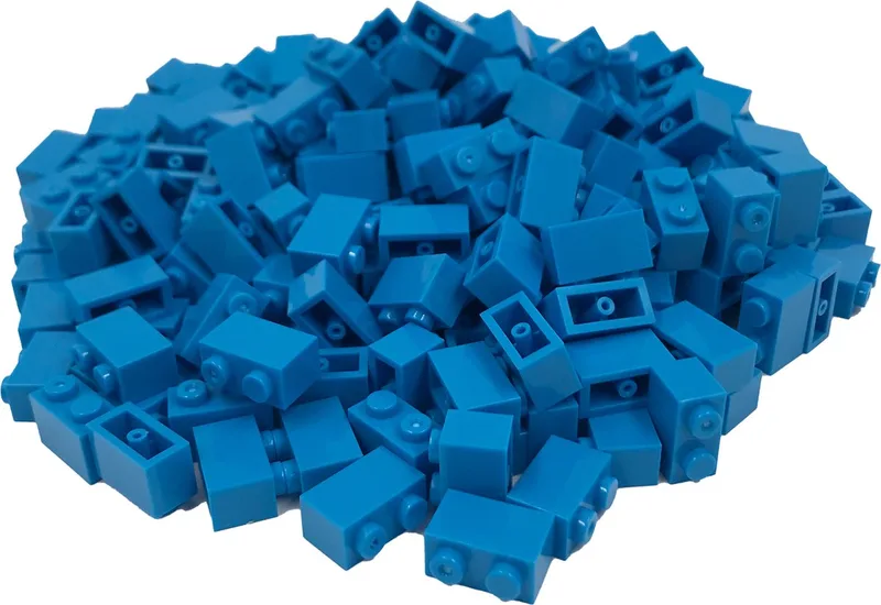 200 Bouwstenen 1x2 | Compatibel met Lego Classic | Keuze uit vele kleuren | SmallBricks van SmallBricks in Hemelsblauw – productfoto