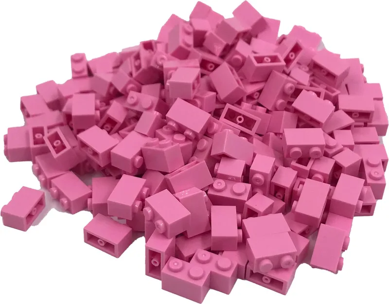 200 Bouwstenen 1x2 | Compatibel met Lego Classic | Keuze uit vele kleuren | SmallBricks de SmallBricks en Roze – photo du produit