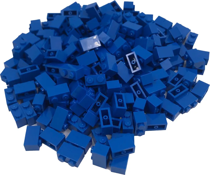 200 Bouwstenen 1x2 | Compatibel met Lego Classic | Keuze uit vele kleuren | SmallBricks von SmallBricks in Blauw – Produktfoto