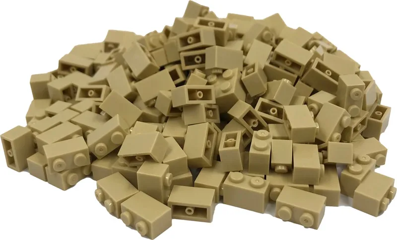 200 Bouwstenen 1x2 | Compatibel met Lego Classic | Keuze uit vele kleuren | SmallBricks de SmallBricks en Tan – photo du produit