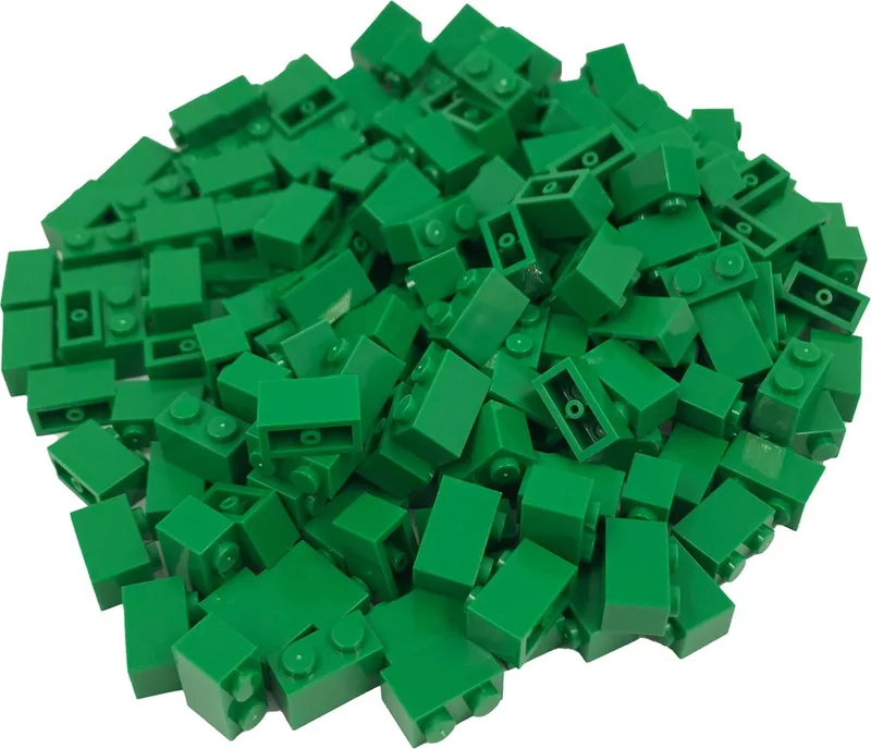 200 Bouwstenen 1x2 | Compatibel met Lego Classic | Keuze uit vele kleuren | SmallBricks de SmallBricks en Groen – photo du produit