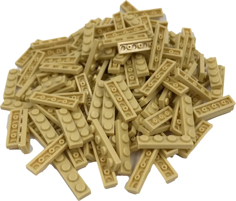 200 Bouwstenen 1x4 plate | Compatibel met Lego Classic | Keuze uit vele kleuren | SmallBricks de SmallBricks en Tan – photo du produit