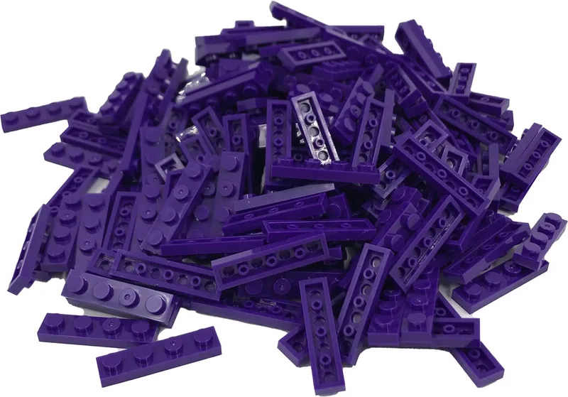 200 Bouwstenen 1x4 plate | Compatibel met Lego Classic | Keuze uit vele kleuren | SmallBricks de SmallBricks en Paars – photo du produit