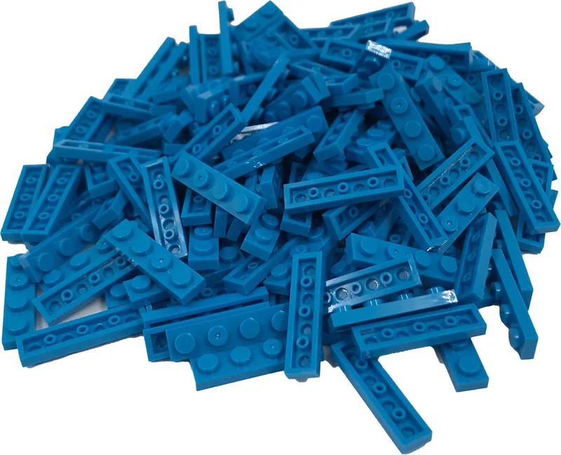 200 Bouwstenen 1x4 plate | Compatibel met Lego Classic | Keuze uit vele kleuren | SmallBricks de SmallBricks en Hemelsblauw – photo du produit