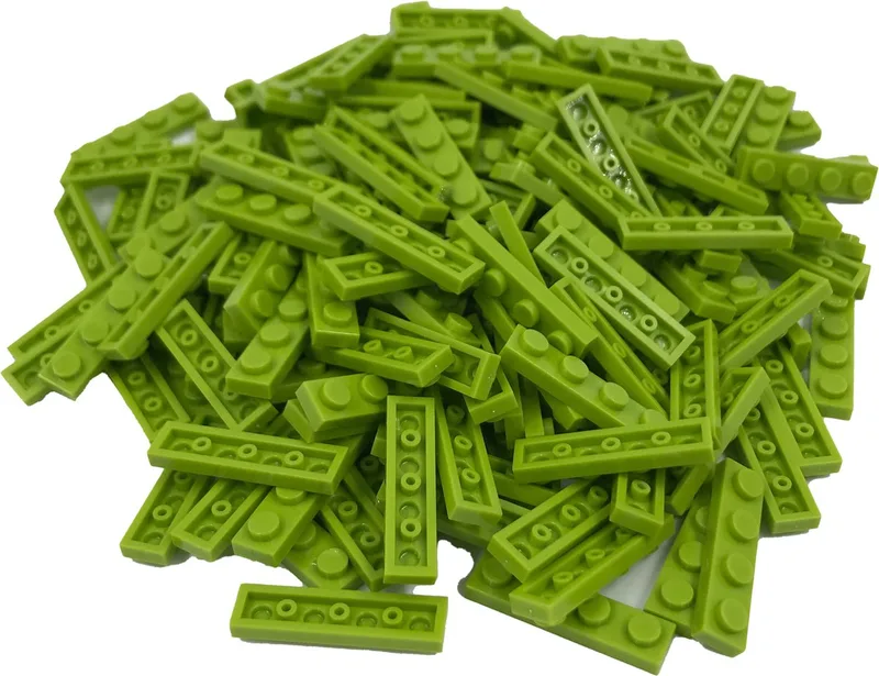 200 Bouwstenen 1x4 plate | Compatibel met Lego Classic | Keuze uit vele kleuren | SmallBricks von SmallBricks in Lime – Produktfoto