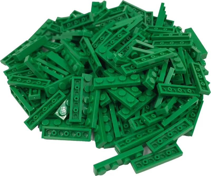 200 Bouwstenen 1x4 plate | Compatibel met Lego Classic | Keuze uit vele kleuren | SmallBricks von SmallBricks in Groen – Produktfoto