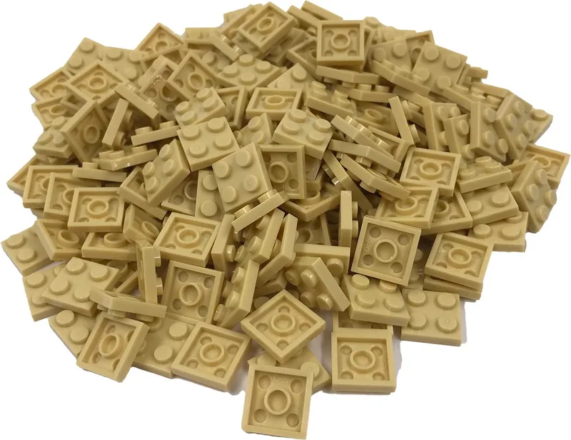 200 Bouwstenen 2x2 plate | Compatibel met Lego Classic | Keuze uit vele kleuren | SmallBricks de SmallBricks en Tan – photo du produit