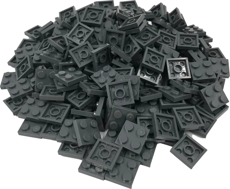 200 Bouwstenen 2x2 plate | Compatibel met Lego Classic | Keuze uit vele kleuren | SmallBricks von SmallBricks in Donkergrijs – Produktfoto
