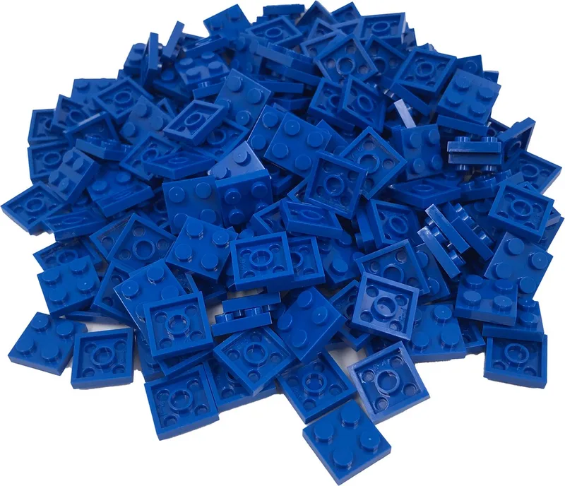200 Bouwstenen 2x2 plate | Compatibel met Lego Classic | Keuze uit vele kleuren | SmallBricks von SmallBricks in Blauw – Produktfoto