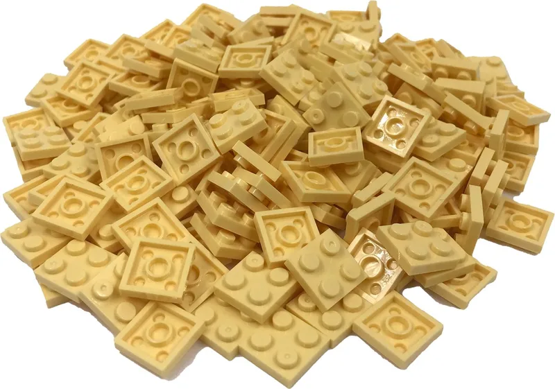 200 Bouwstenen 2x2 plate | Compatibel met Lego Classic | Keuze uit vele kleuren | SmallBricks by SmallBricks in Lichtgeel – product photo