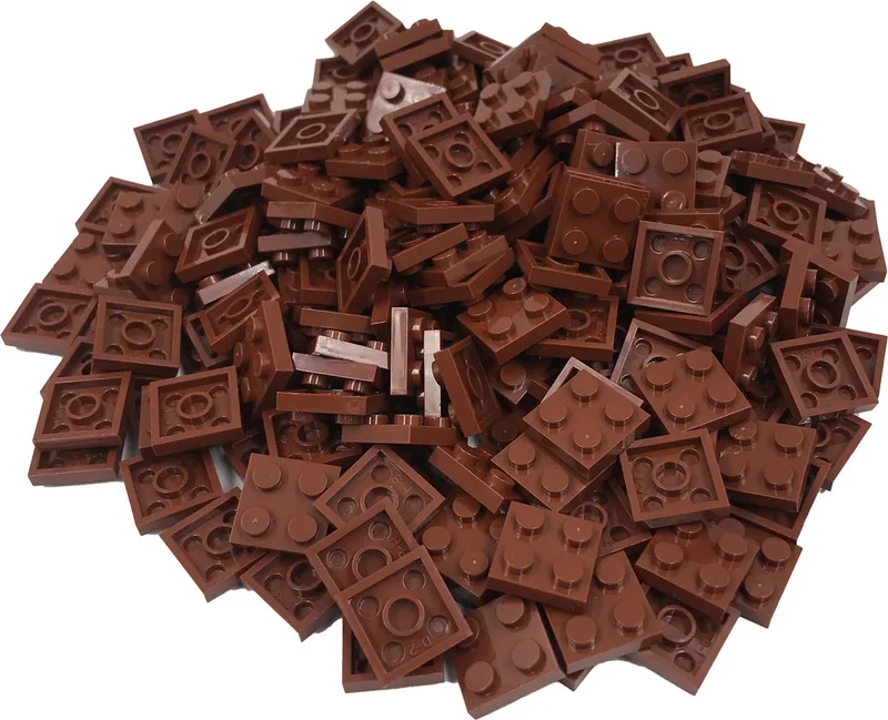 200 Bouwstenen 2x2 plate | Compatibel met Lego Classic | Keuze uit vele kleuren | SmallBricks von SmallBricks in Bruin – Produktfoto
