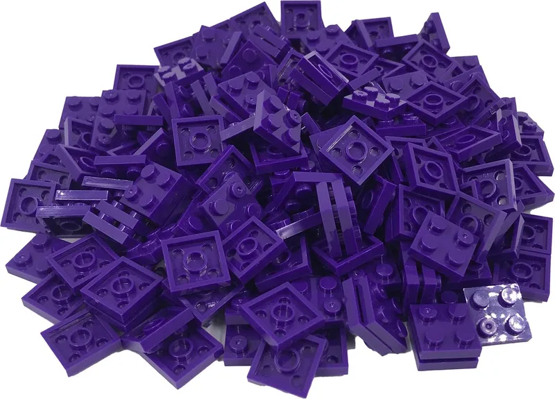 200 Bouwstenen 2x2 plate | Compatibel met Lego Classic | Keuze uit vele kleuren | SmallBricks de SmallBricks en Paars – photo du produit