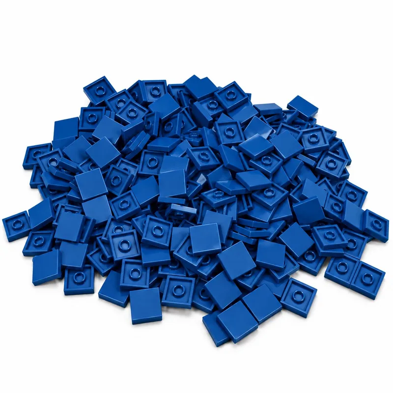 200 Bouwstenen 2x2 tile | Compatibel met Lego Classic | Keuze uit vele kleuren | SmallBricks van SmallBricks in Blauw – productfoto
