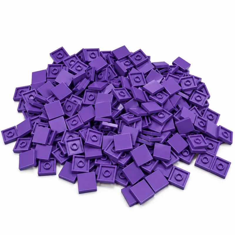 200 Bouwstenen 2x2 tile | Compatibel met Lego Classic | Keuze uit vele kleuren | SmallBricks de SmallBricks en Paars – photo du produit
