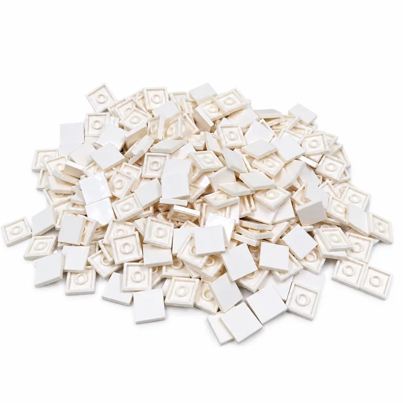 200 Bouwstenen 2x2 tile | Compatibel met Lego Classic | Keuze uit vele kleuren | SmallBricks de SmallBricks en Wit – photo du produit