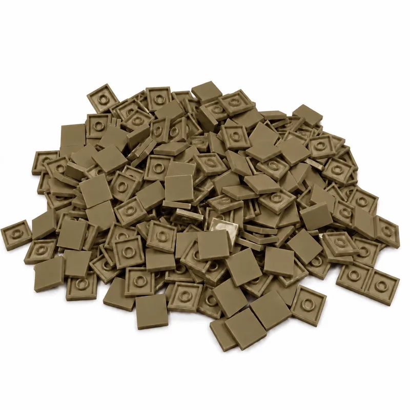 200 Bouwstenen 2x2 tile | Compatibel met Lego Classic | Keuze uit vele kleuren | SmallBricks by SmallBricks in Donkertan – product photo