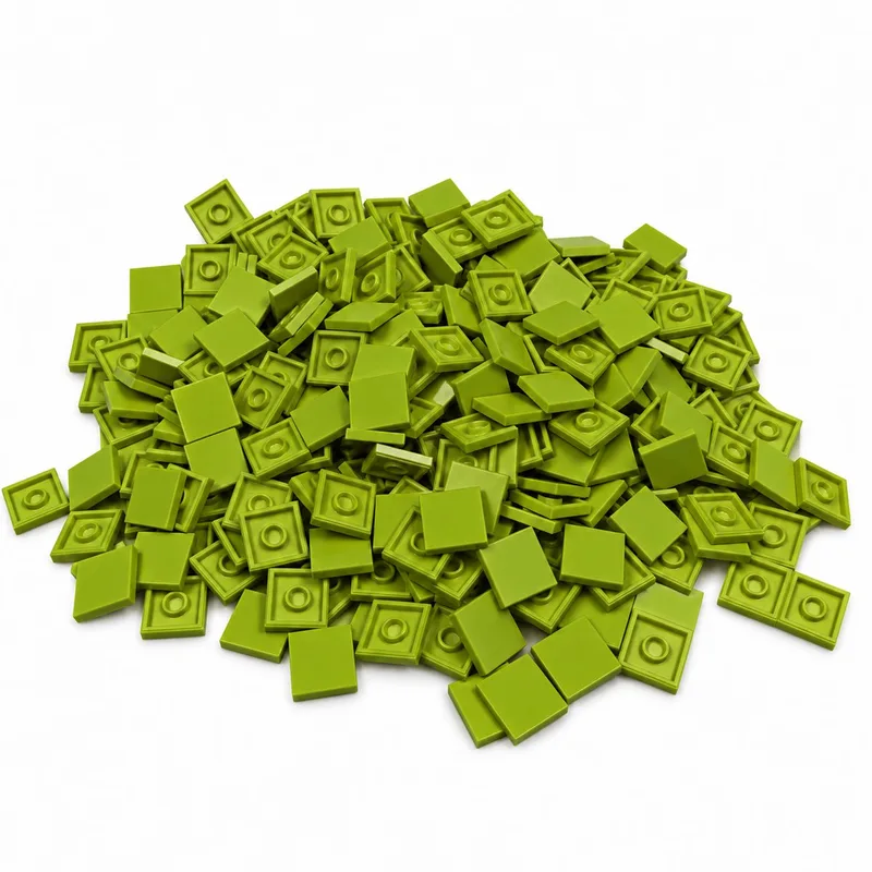 200 Bouwstenen 2x2 tile | Compatibel met Lego Classic | Keuze uit vele kleuren | SmallBricks by SmallBricks in Lime – product photo