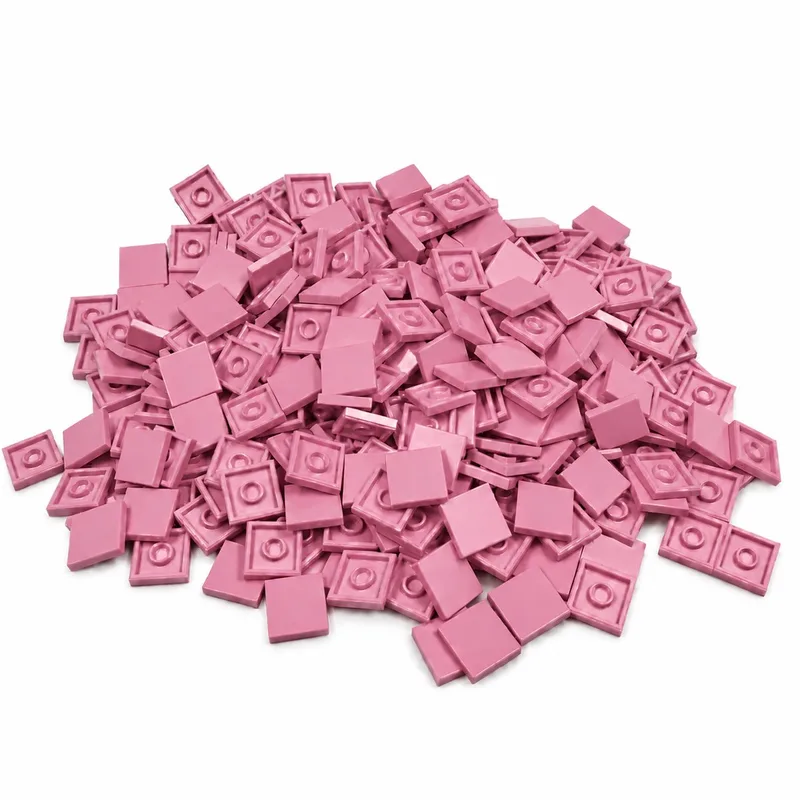 200 Bouwstenen 2x2 tile | Compatibel met Lego Classic | Keuze uit vele kleuren | SmallBricks by SmallBricks in Roze – product photo