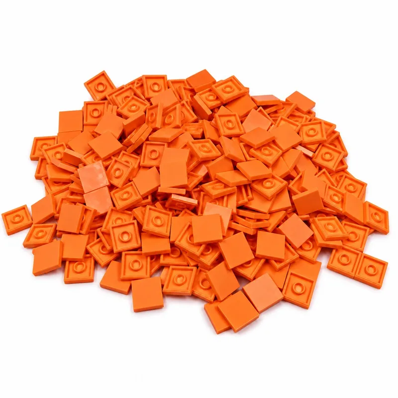 200 Bouwstenen 2x2 tile | Compatibel met Lego Classic | Keuze uit vele kleuren | SmallBricks van SmallBricks in Oranje – productfoto